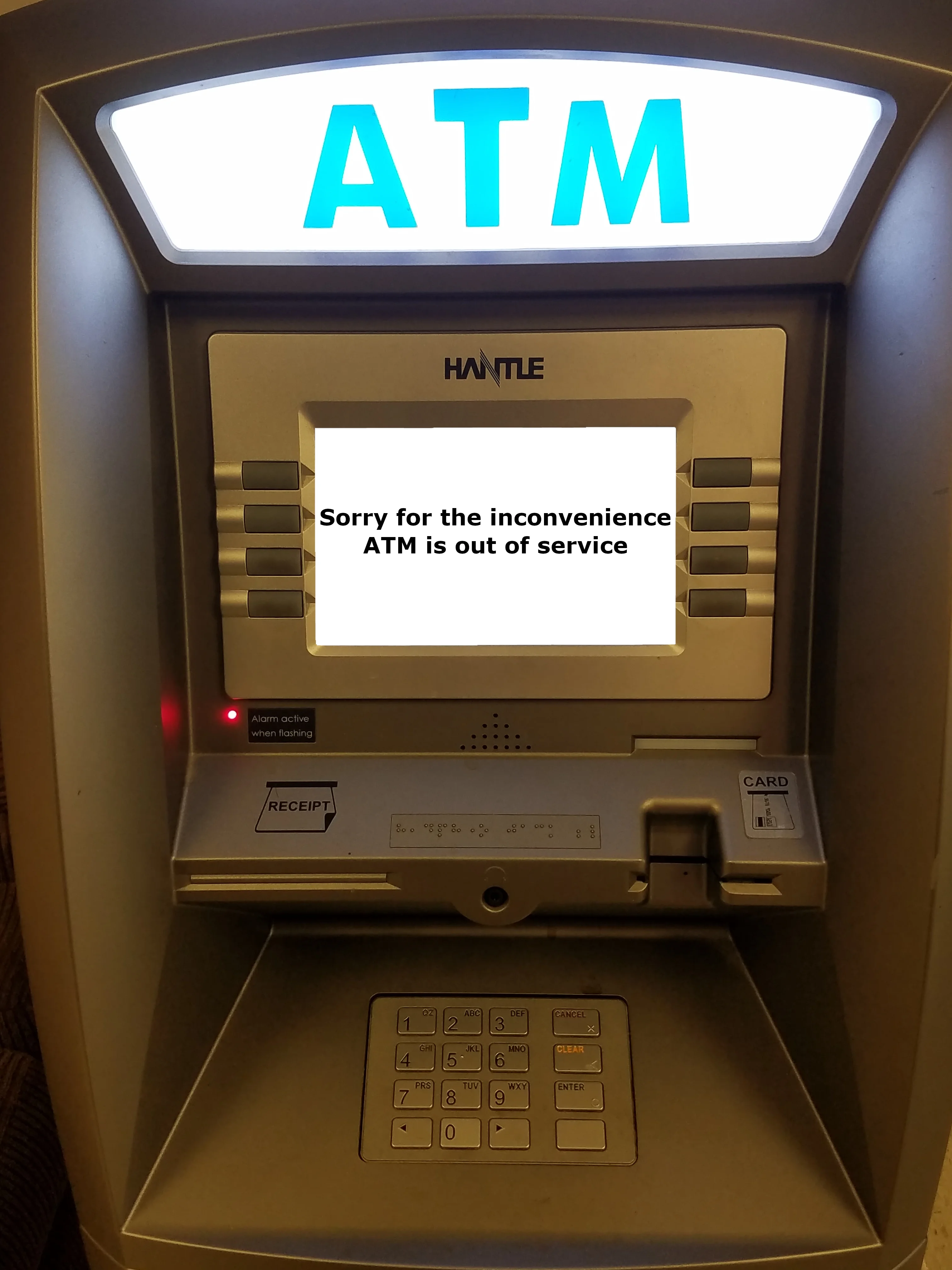 ATM out of service